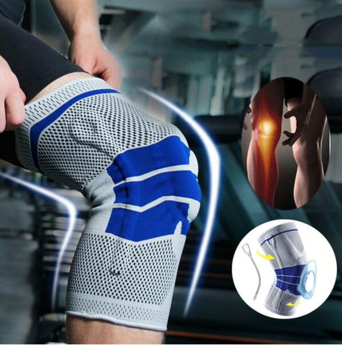 Nylon Silicon Knee Protection - Buy 1 get 1 free