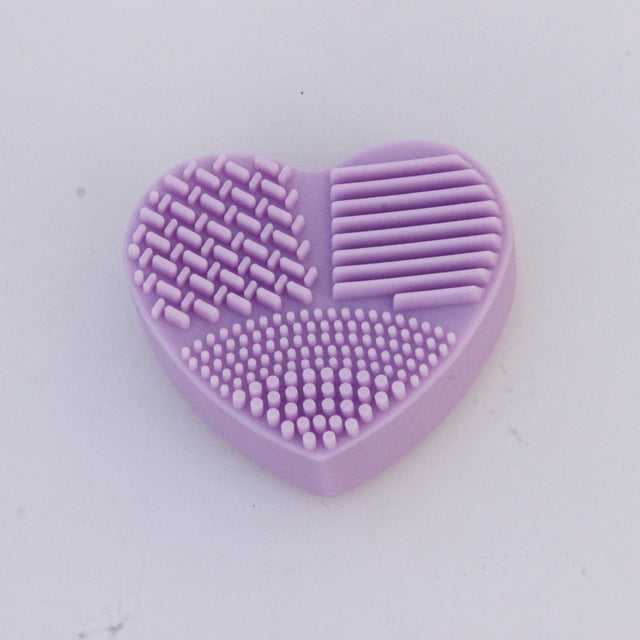 Heart Shape Makeup Brush Cleaning